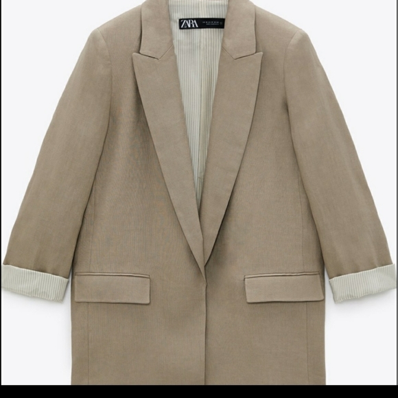 ZARA Linen Blazer - Picture 6 of 11